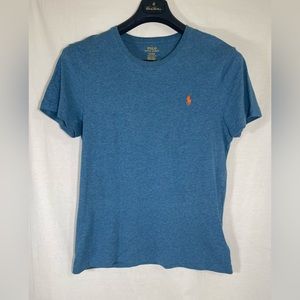 Polo Ralph Lauren • Blue Short Sleeve Tee with Orange Pony